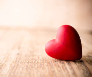 image of heart of a wooden surface